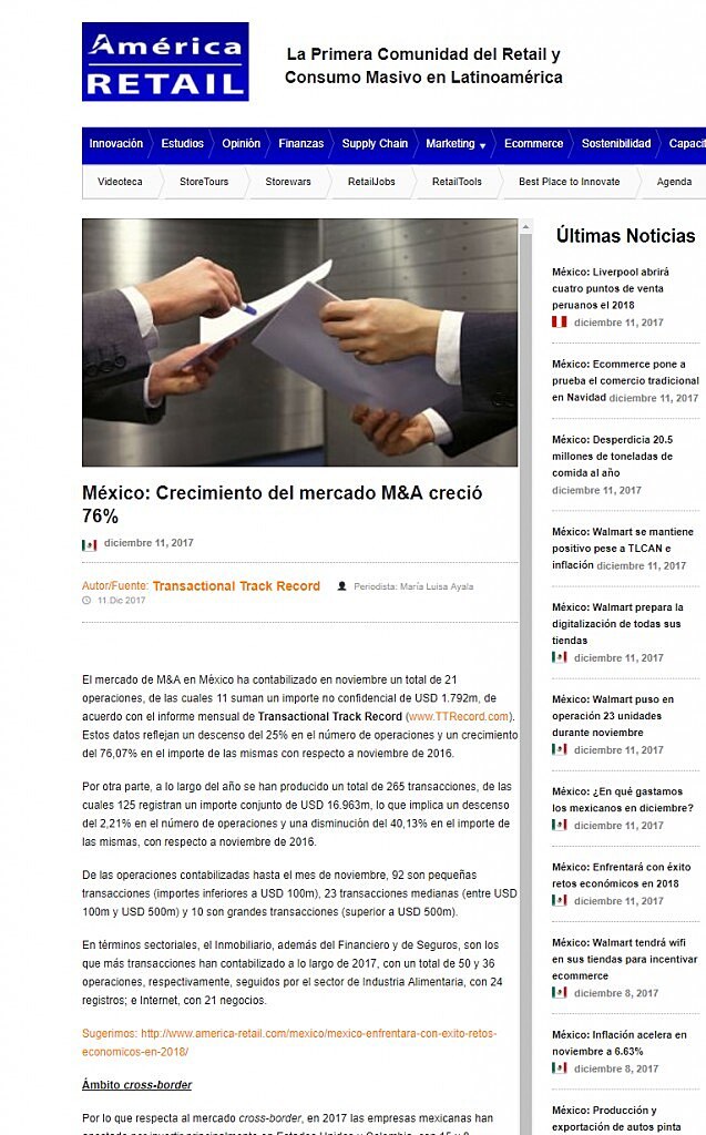 mercado M&A creci 76%